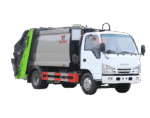 Camion poubelle compressé